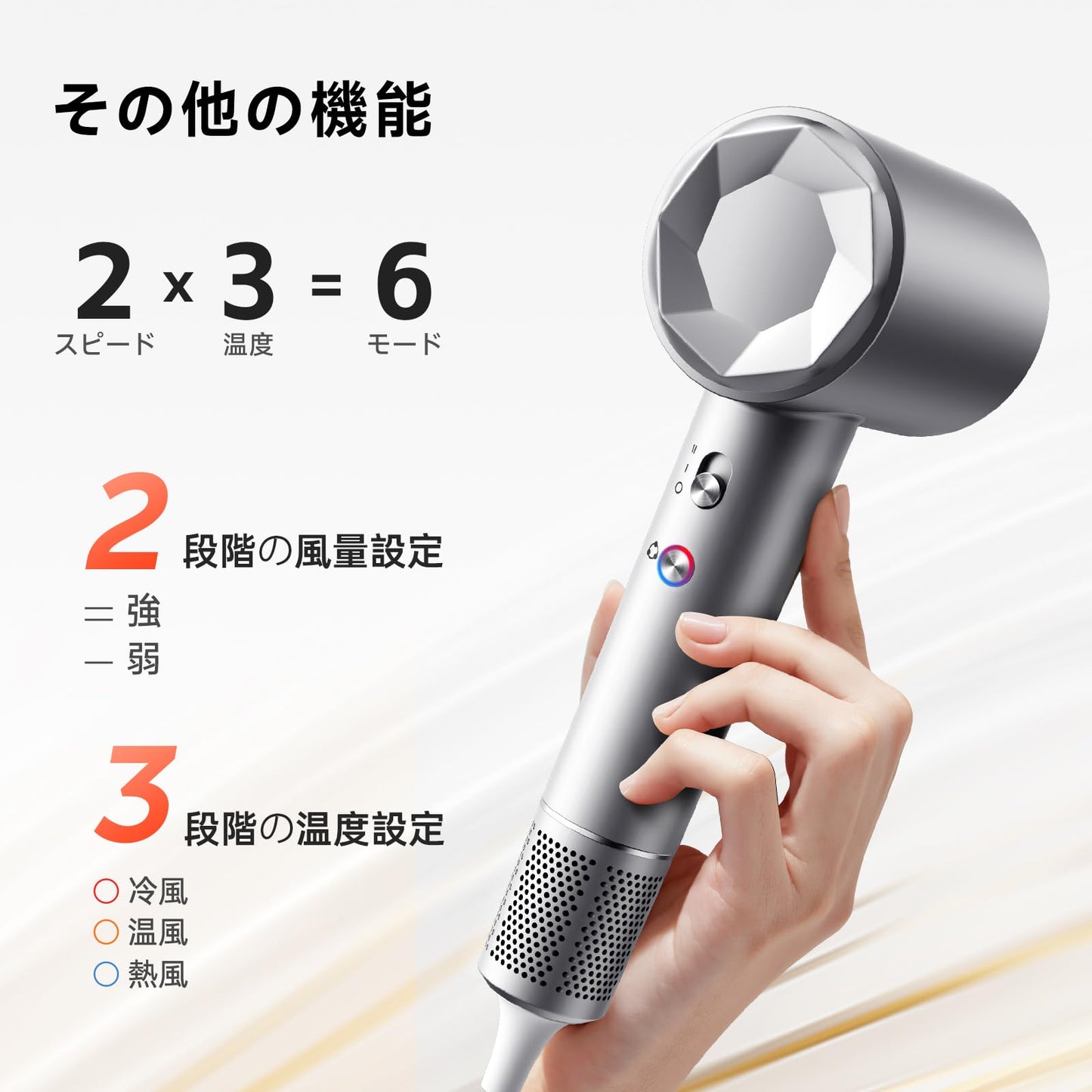 VTT Hair Dryer, 130000 RPM High Speed Blow Dryer for Fast Drying, Low Noise, Lightweight Design for Home & Travel Use, Perfect for Men, Women, and Professionals