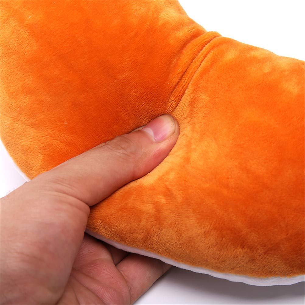 jidachuang Travel Pillows Planes Fox Animal U-Shaped Neck Pillow Plush Fur Warm Cartoon Comfortable Luggage Pillow for Airplanes Car Train (A-Brown)
