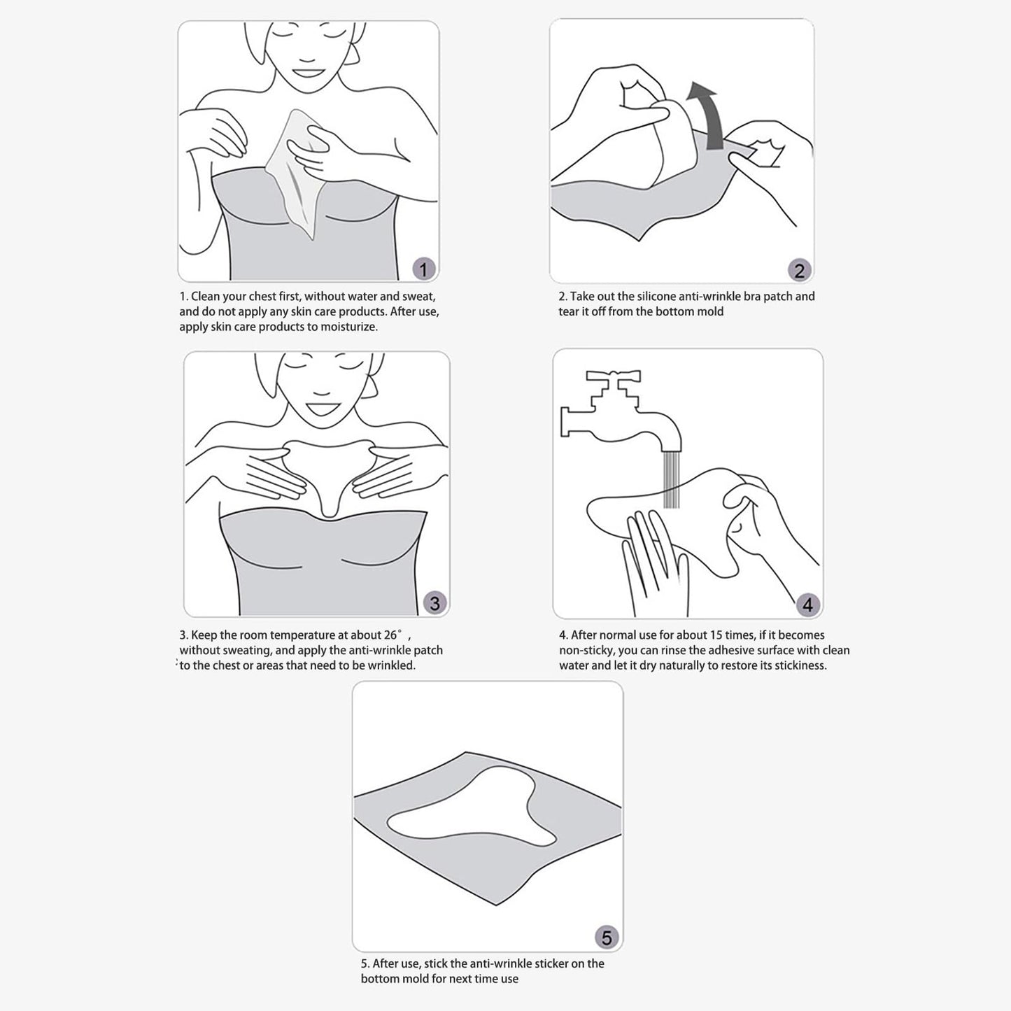 VolksRose Silicone Wrinkle Patches (18Pack) – Reusable Face, Forehead & Neck Patches for Wrinkles – Anti-Aging Overnight Mask Smooths Forehead Lines, Under Eyes, Mouth & Cleavage – Hydrating & Firming