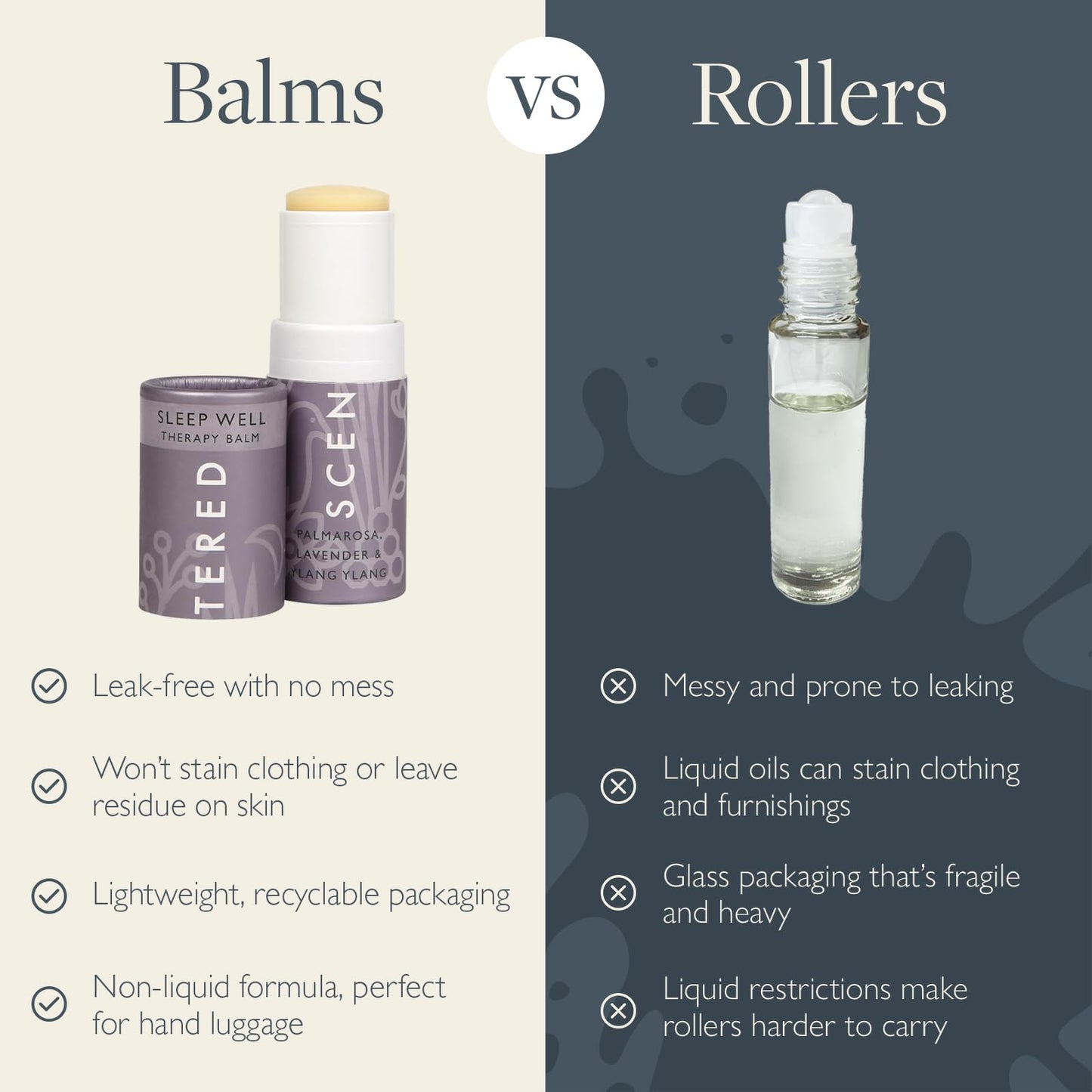 Scentered Sleep Well Balm – Aromatherapy Sleepstick with Lavender & Chamomile – Natural Sleep Aid Essential Oil Roll On – Relaxation Gifts for Women to Help Sleeping