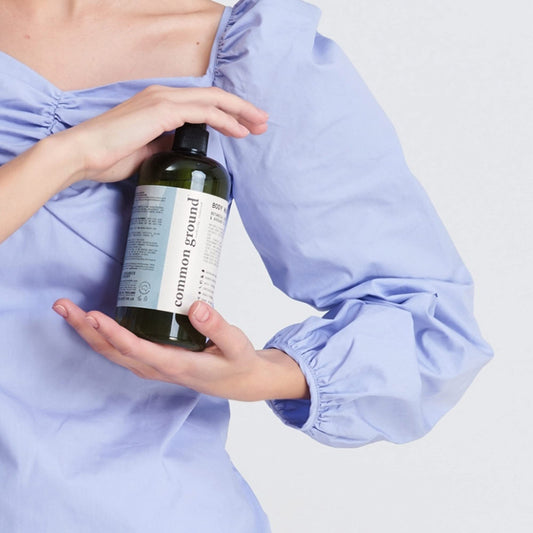 COMMON GROUND Natural Body Wash - Paraben & Cruelty Free, Vegan, Plant-Based, Botanical Freesia Scent & Avocado Oil Extracts - All Skin Types, Men & Women, Sensitive