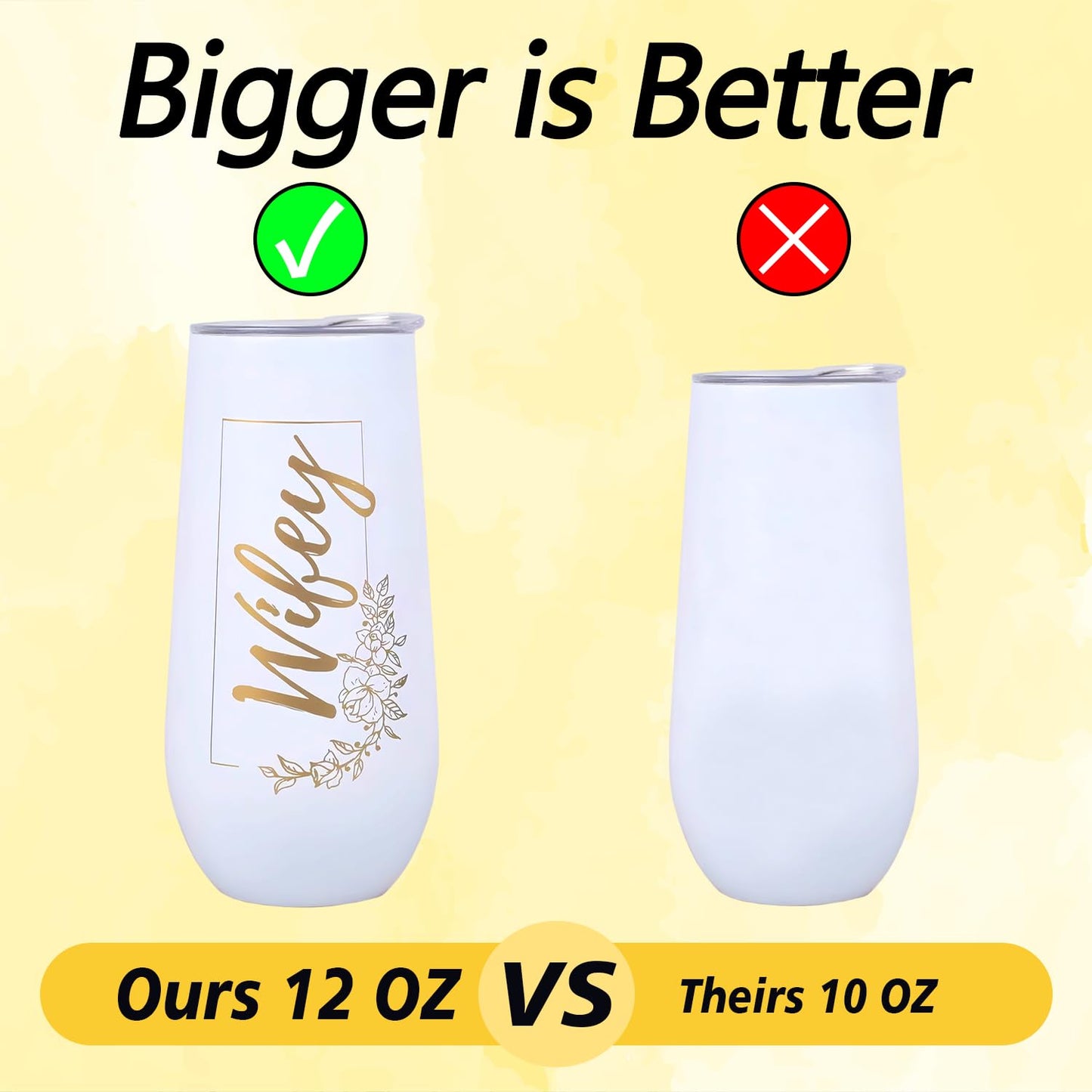 merrisport Wedding Gifts for Couples 2025,Hubby and Wifey Champagne Flutes with Best Wishes Card, Insulated Stainless Steel Tumblers with Lids, Bride and Groom Gift Box, Mr and Mrs Gift,12oz