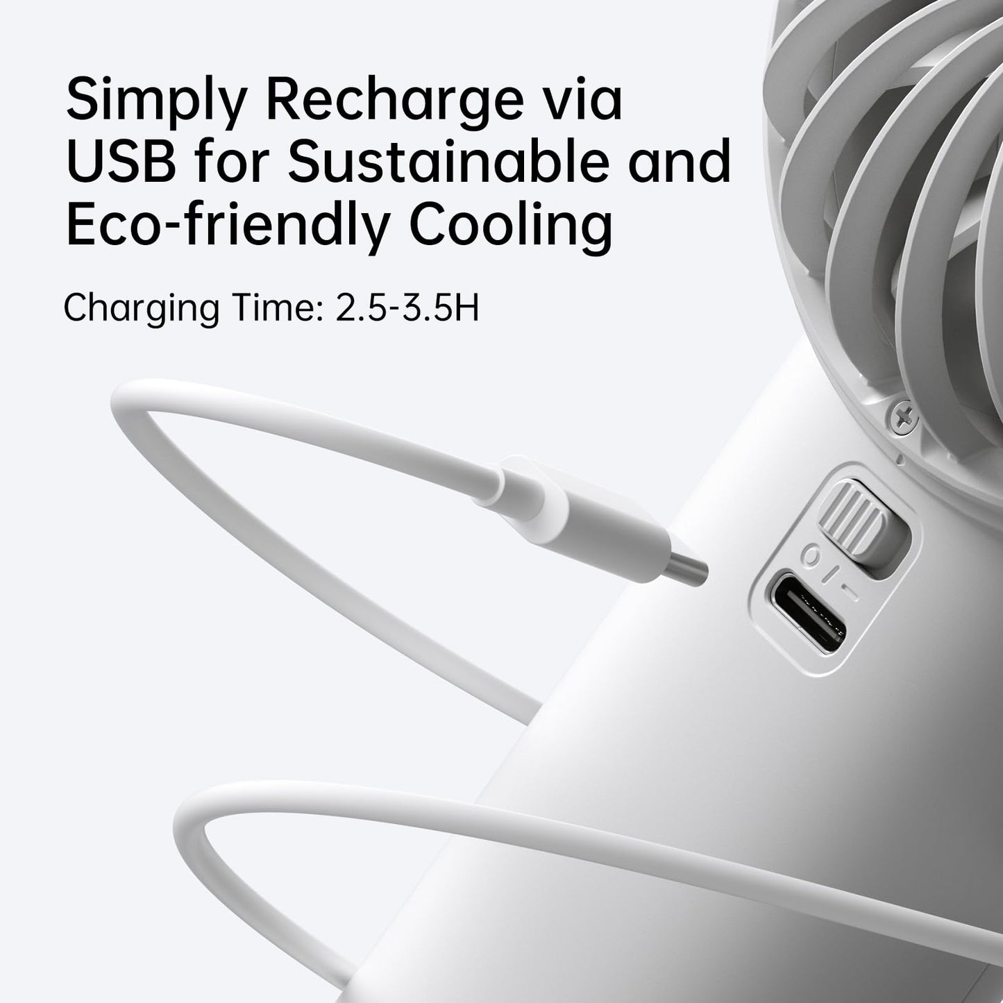 JISULIFE Handheld Portable Fan with Powerful Motor,LED Display,5000mAh Battery,5 Wind Speeds,Lanyard; Summer Essentials USB Rechargeable Hand held Fan for Travel,Beach,Makeup,Concerts-Gery