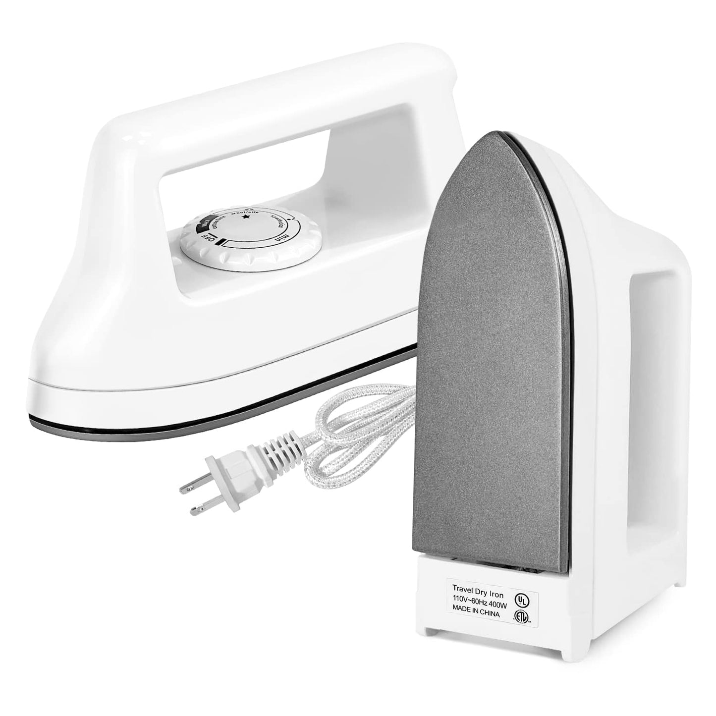 Mini Iron for Crafts Quilting, Travel Iron Household Iron Easy Iron Supplies Mini Electric Iron, Mini Heat Press Machine Sewing Sachine (White)