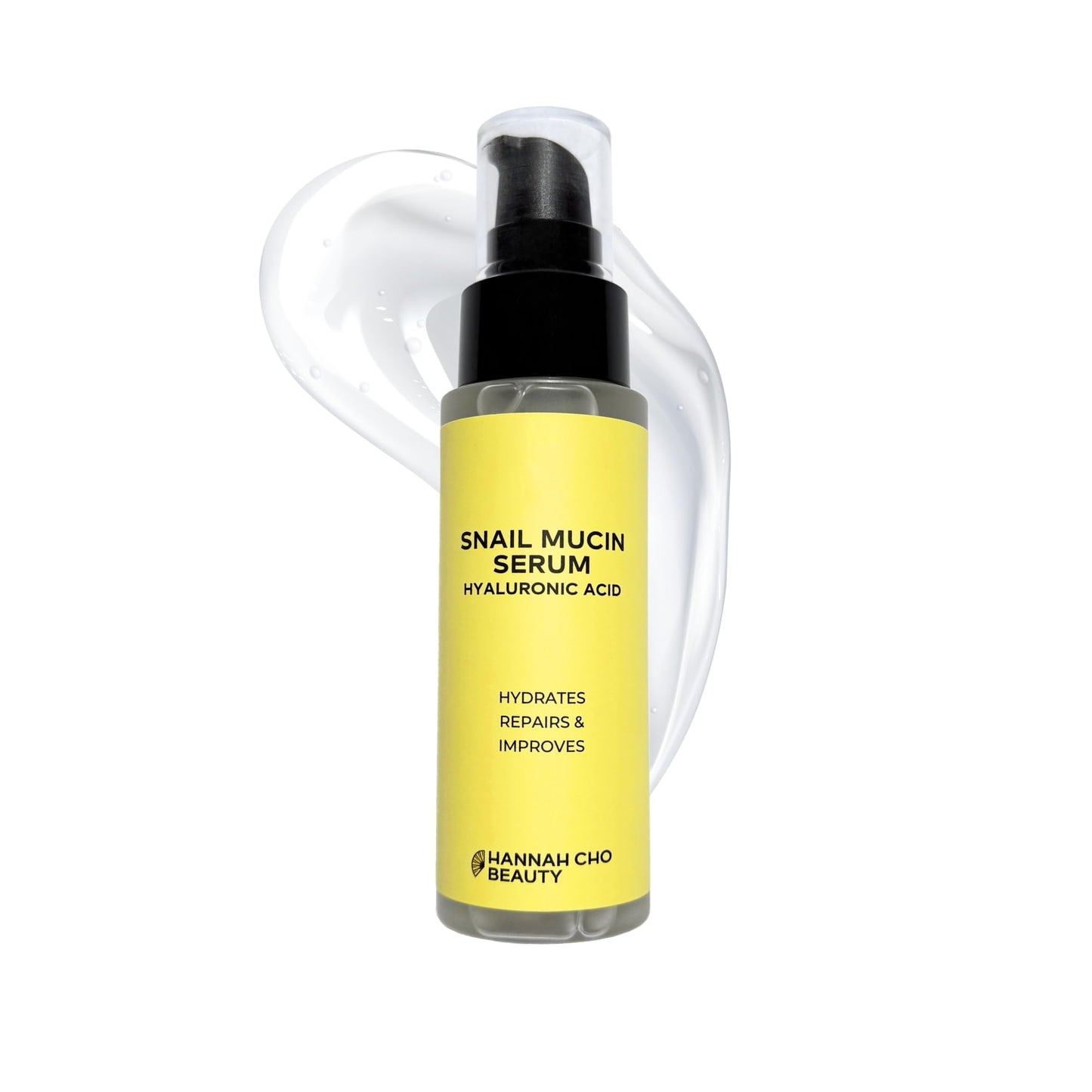 Snail Mucin Serum - Hydrating Face Serum for Skin Barrier Repair & Anti-Aging - Hyaluronic Acid Active Moisture Retention - Hannah Cho Beauty