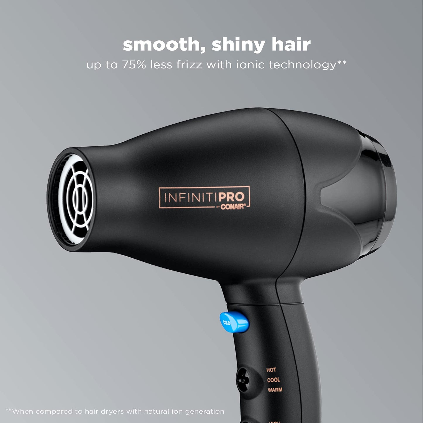 INFINITIPRO BY CONAIR Travel Hair Dryer, Mighty Mini Compact Lightweight Professional AC Motor Hair Dryer