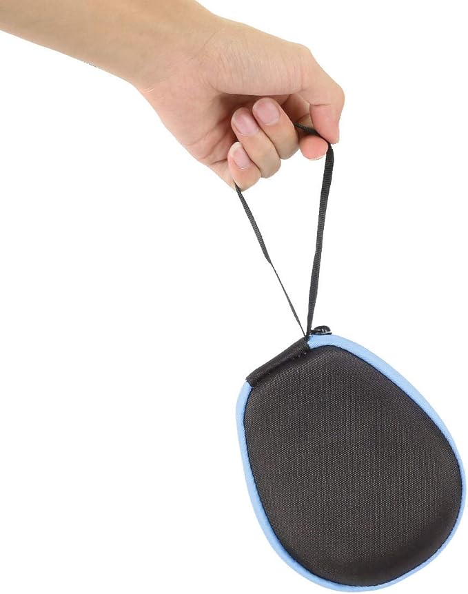 co2CREA Hard Case for SHOKZ New OpenRun Pro 2/1, OpenRun, OpenMove, OpenSwim Pro, OpenSwim, Compatible with All SHOKZ Open-Ear Bone Conduction Sport Headphones, Black Case + Ocean Blue Zipper