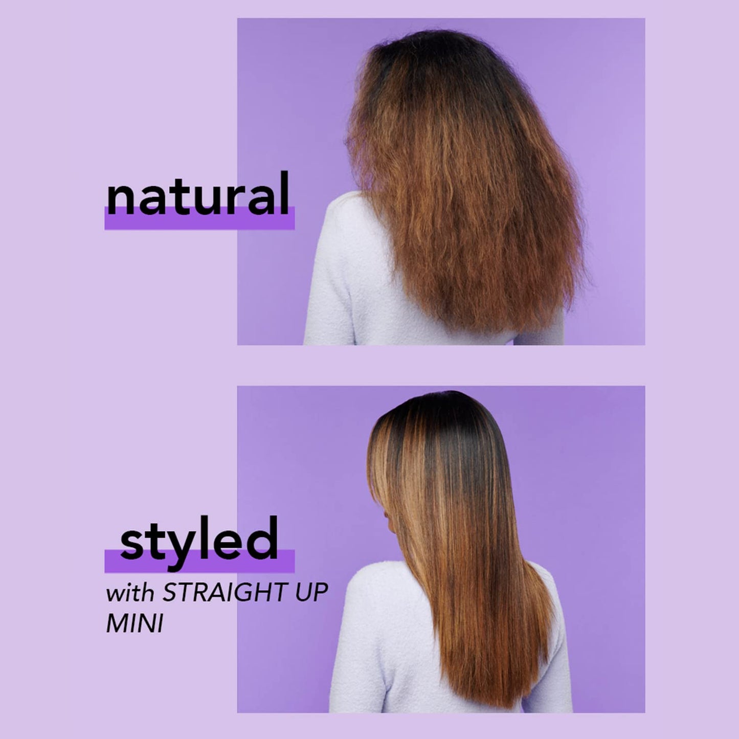 InStyler Straight UP Mini Ceramic Heated Styling Brush | Travel Size | Fast Heating up to 400? | 45 Individual Ceramic Heating P