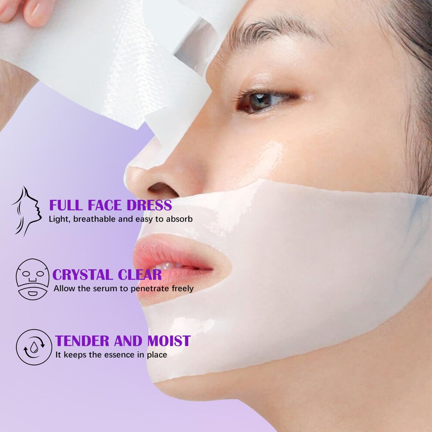 Ueseinl Bio-Collagen Overnight Face Mask,Glass Glow Hydrogel Face Masks, Collagen Face Mask, Korean Glass Skin Facial Sheet Masks, Wake up Glass-Like Skin