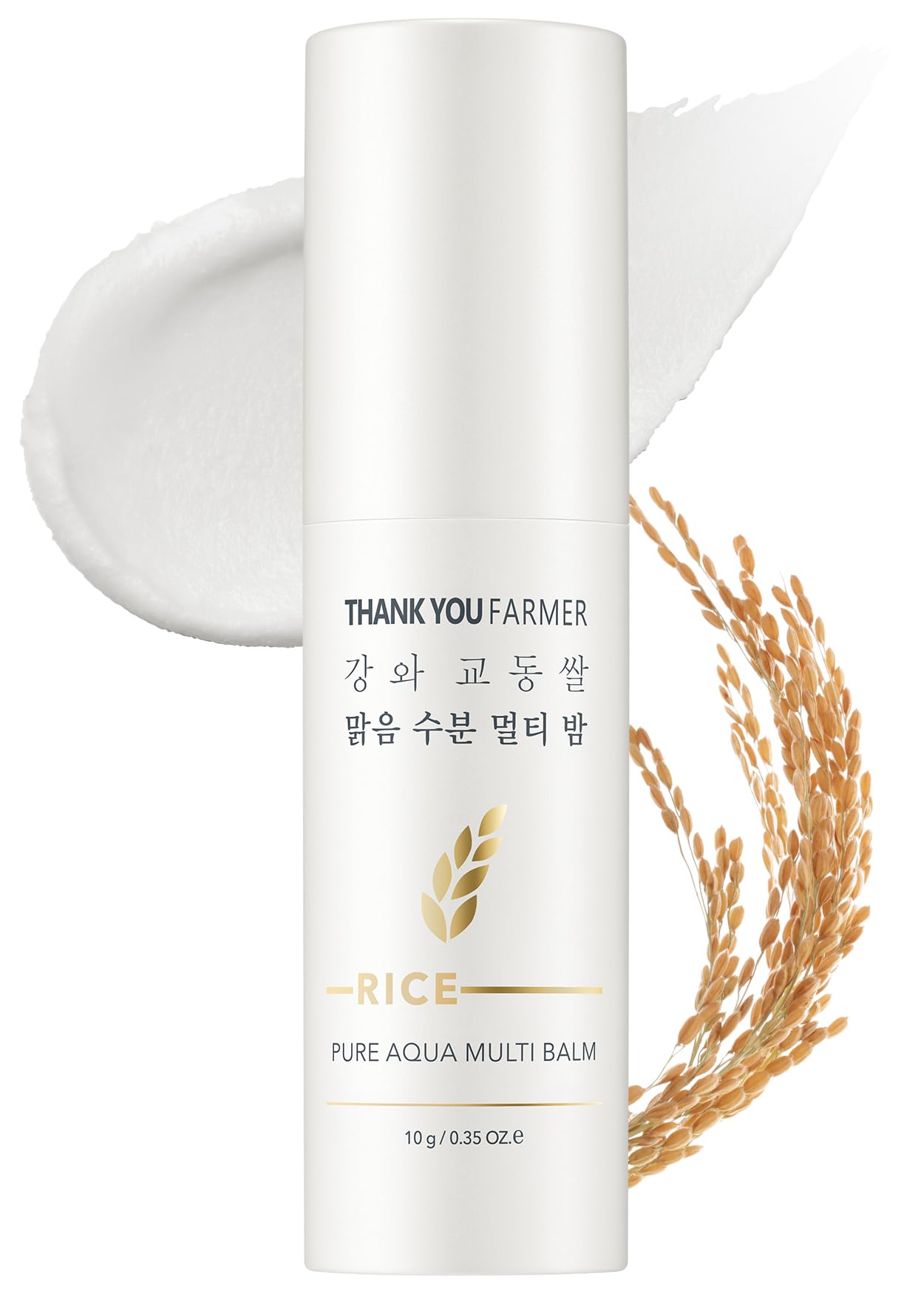 THANKYOU FARMER Rice Pure Aqua Multi Balm - Exclusive Korean Rice Extract, 5 Ceramide, Eye Treatment Balm, Korean Multi Balm Stick for Face, Fragrance-Free