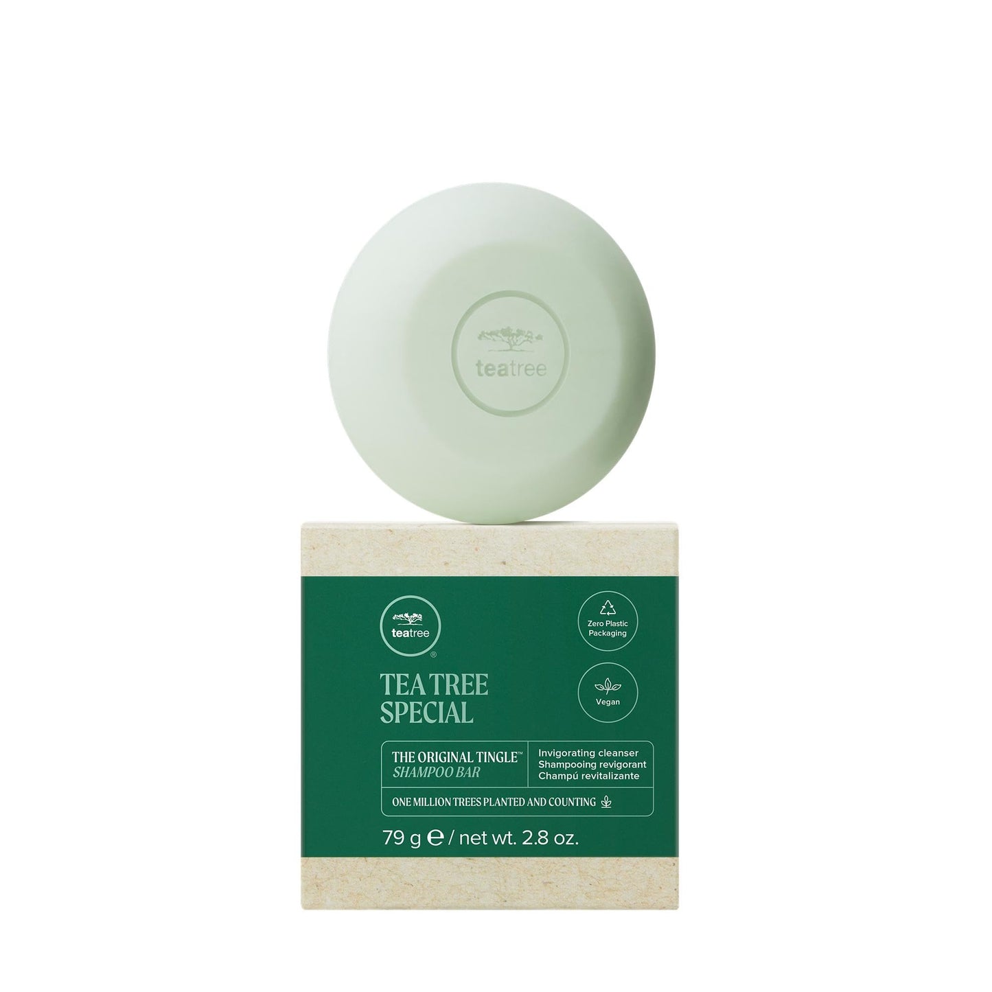 Tea Tree Special Shampoo Bar, Deep Cleans, Refreshes Scalp, Especially Oily Hair, For All Hair Types, 2.8 oz