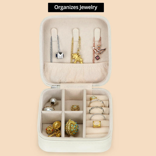 QWORK Travel Jewelry Case - 6 Pack Small Jewelry Travel Organizer Box, Compact Bridesmaid Gift - Mini Storage Case