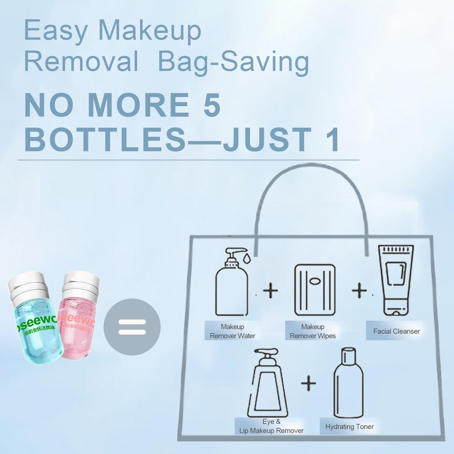 30Pcs Pore Blackhead Cleansing Oil, Camellia Oil Makeup Remover Capsule, Individually Speedy & Moisturizing & Gentle Face Cleanser, Mini Facial Cleanser, Travel Size Essential Makaup