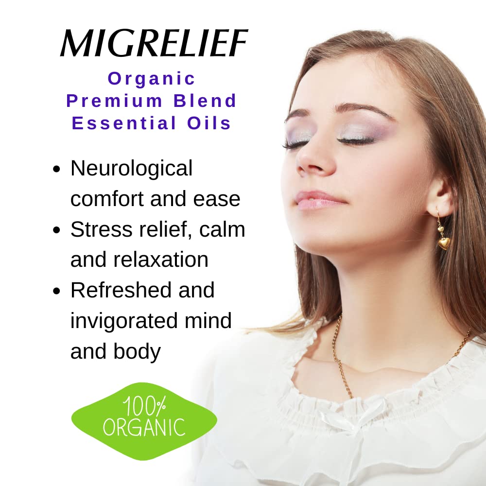 MigreLief Comfort Stick, Migraine and Headache Essential Oil Roll-On - Peppermint Lavender - 10ml
