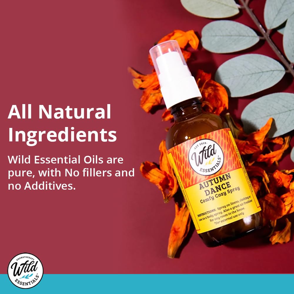 Wild Essentials Smudge All Natural Spray, 2 Ounce, 60ml, Cleansing, Purifying, Calming Blend Made with 100% White Sage and Palo Santo Essential Oils and Organic Witch Hazel, Aromatherapy, Made in USA