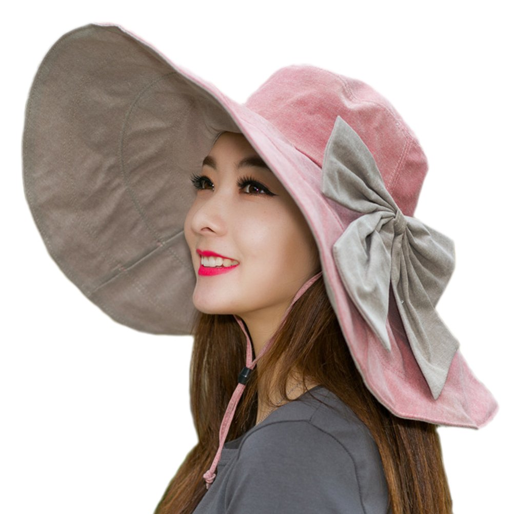 Fishing Beach Cap Summer Sun Hat Wide Brim Reversible for Women Foldable UPF 50+