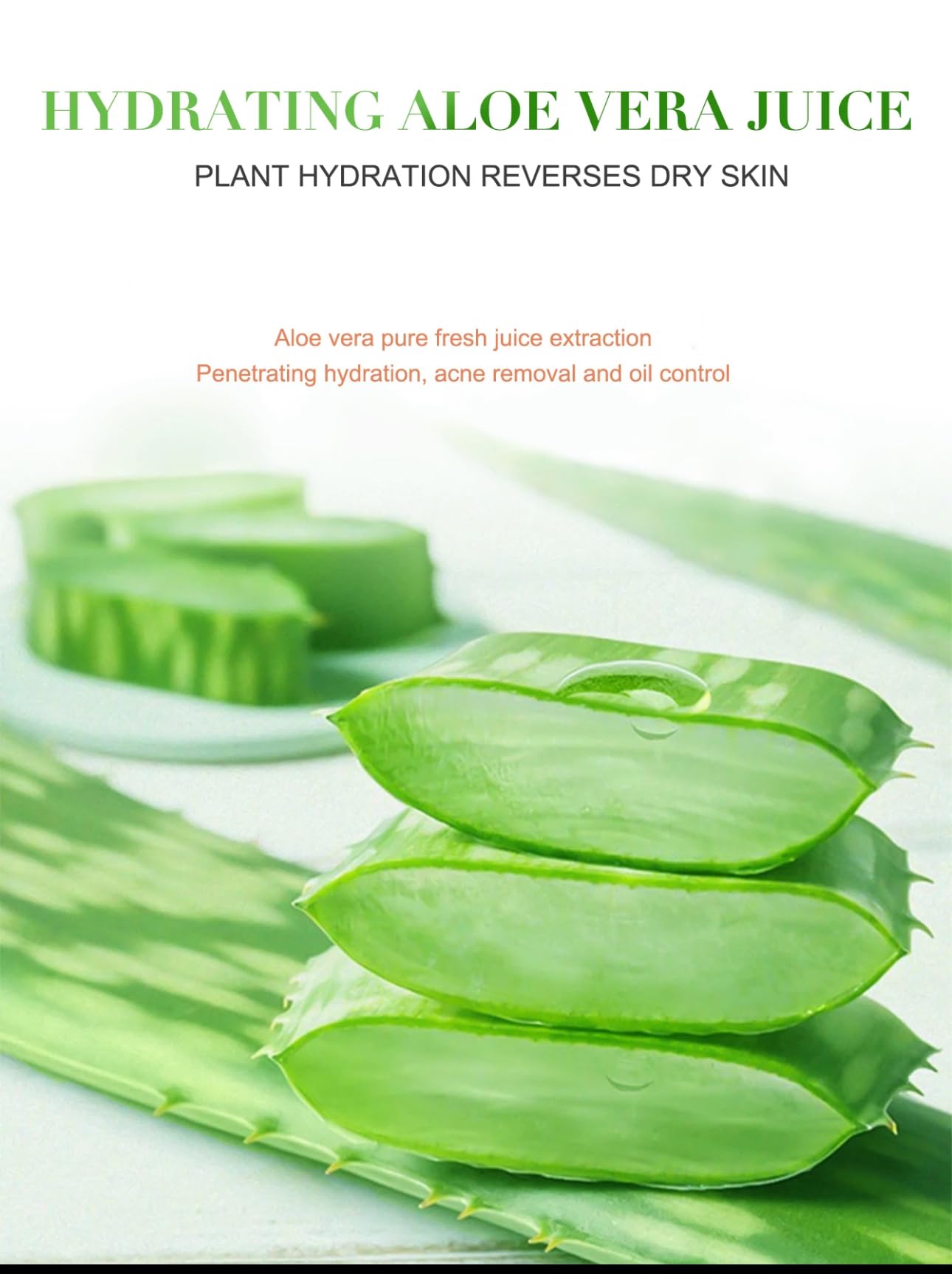 kisskin Organic Aloe Vera Gel, 100% Pure Soothing Moisturizer And Hydrating Gel, Fast Absorbing, For Face,Body,Hair,Skin,Scalp And Sunburn Relief, No Alcohol, Big 500ML Pump Bottle.