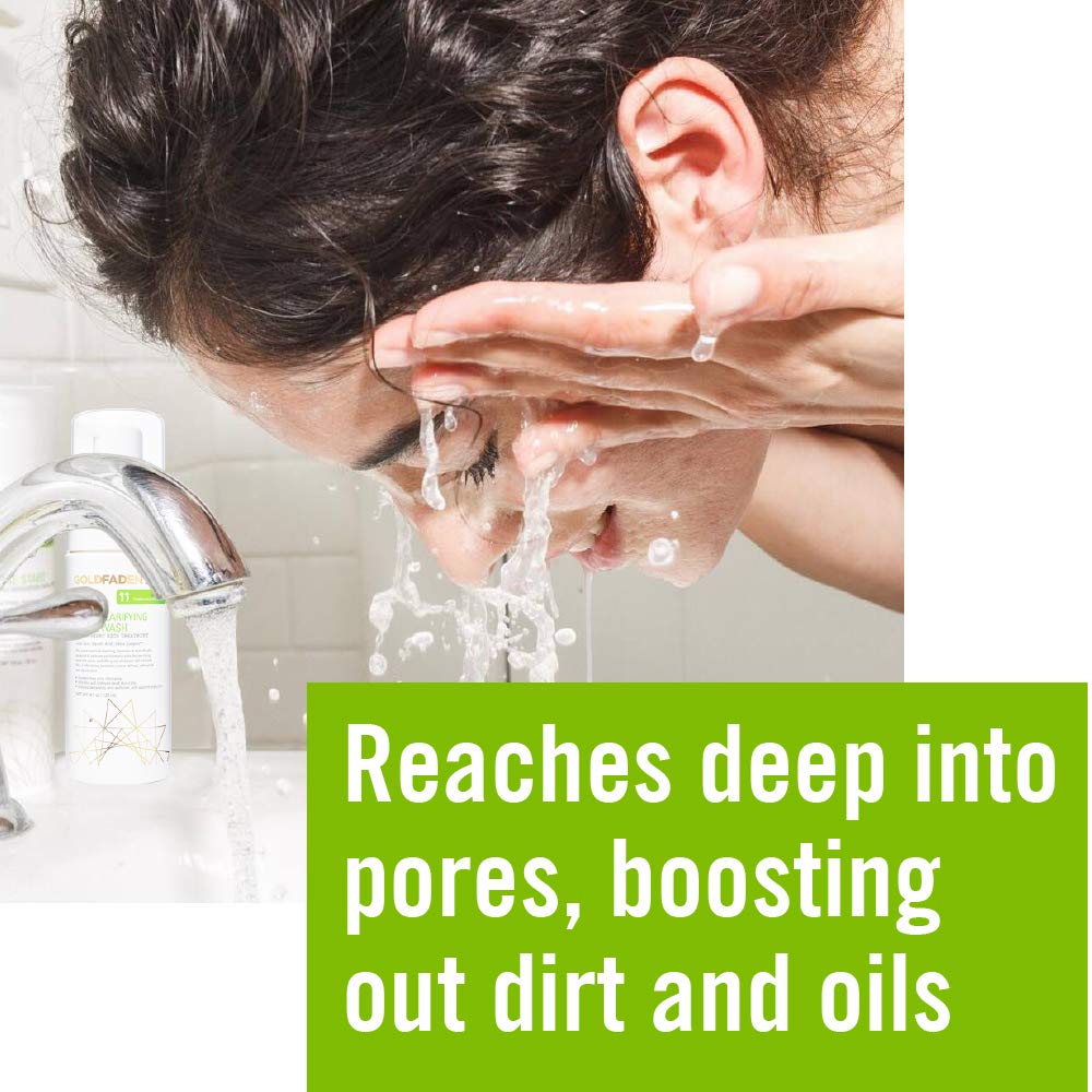 GOLDFADEN MD Detox Clarifying Facial Foaming AHA Cleanser | Purifying w/Glycolic Acid, Lactic Acid & our Detox ComplexTM | 4 fl oz