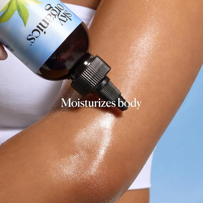 Sky Organics Castor Oil - USDA Certified Organic Hair Oil for Hair Growth, Skin, Face, Eyelashes - Cold Pressed & Hexane Free - Pure Organic Castor Oil Pack Wrap - Carrier & Hair Treatment Oil -16oz