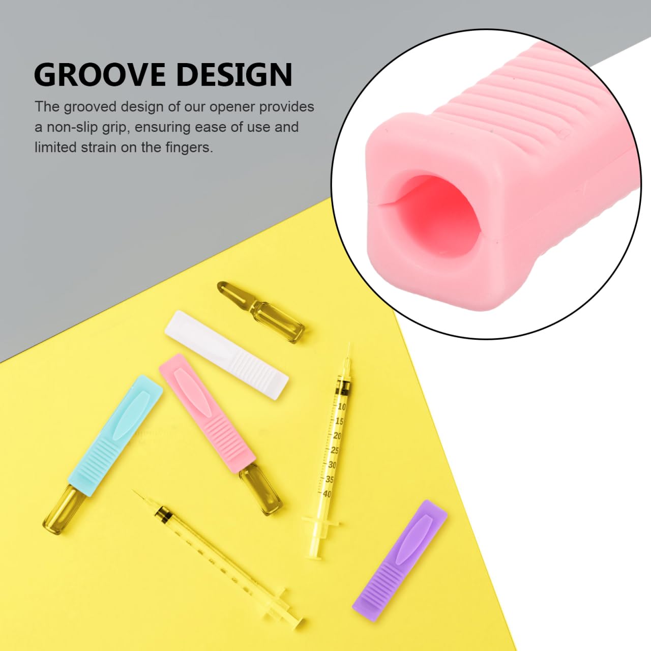 Unomor 8pcs Ampoule Bottle Opener Small Ampule Breaker Glass Ampoule Breaker Small Ampoule Opener Reusable Ampoule Opener White Accessories Jar Opener Plastic Pill Nurse Glass Bottle Cap