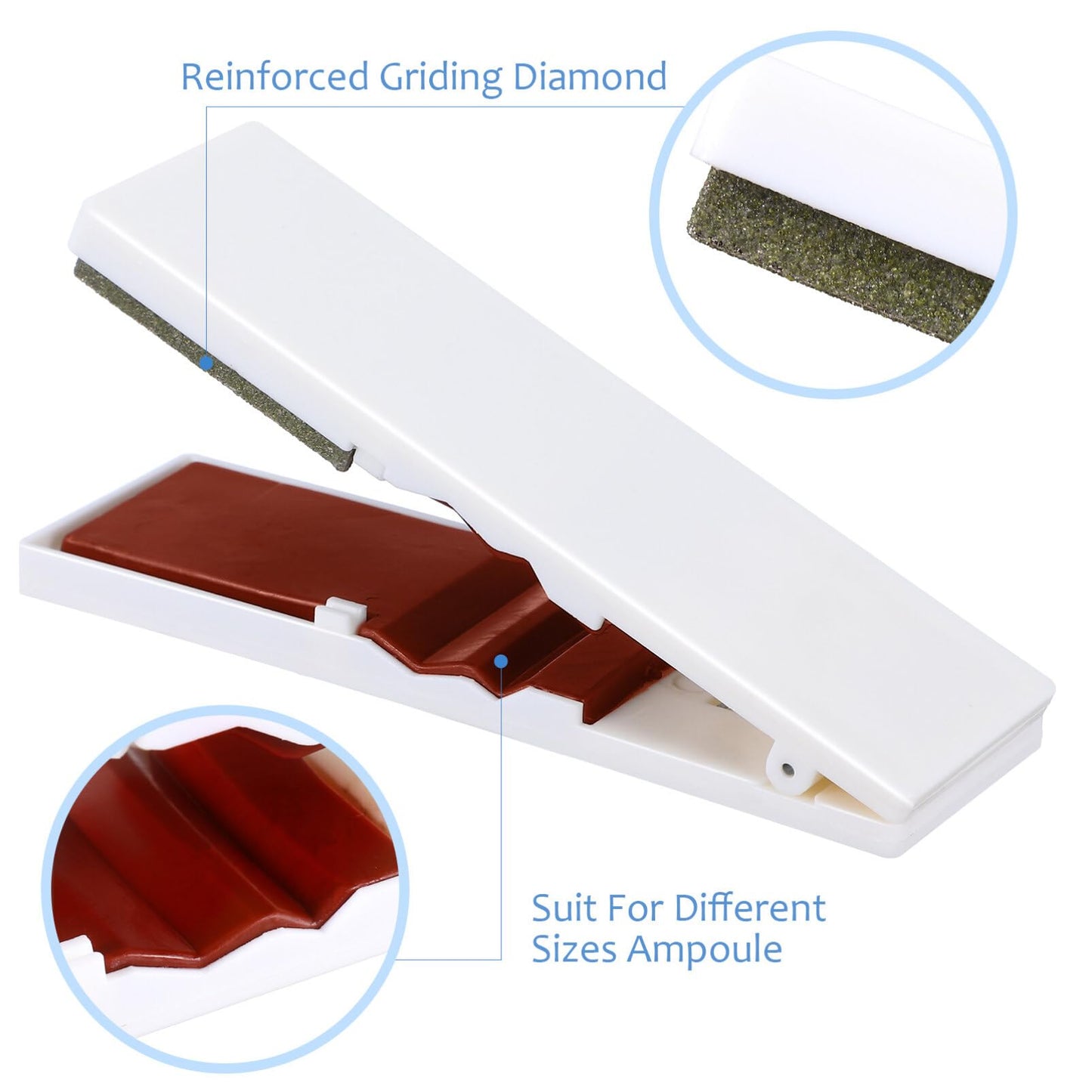 iplusmile 3 Pcs Bottle Opener Doctor Ampule Opener Bottle Cutter Ampoule Breaker Device Vial Opener Vial Decapper Multi-function Can Opener Travel Corkscrew White Jar