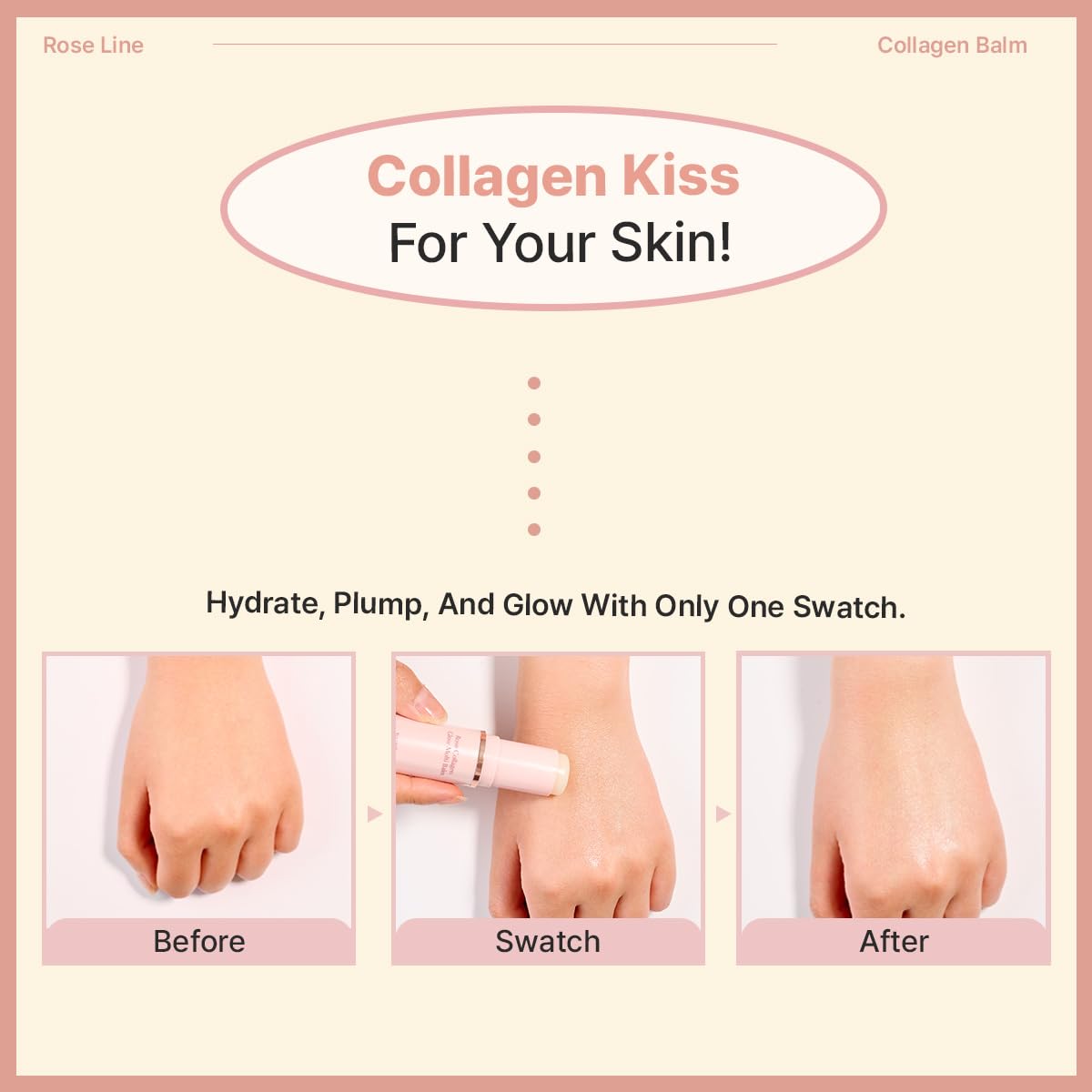 MIGUHARA Rose Collagen Glow Multi Balm | Korean Skincare | All-in-One Hydrating Multi Balm Stick (10g/0.35 oz.)