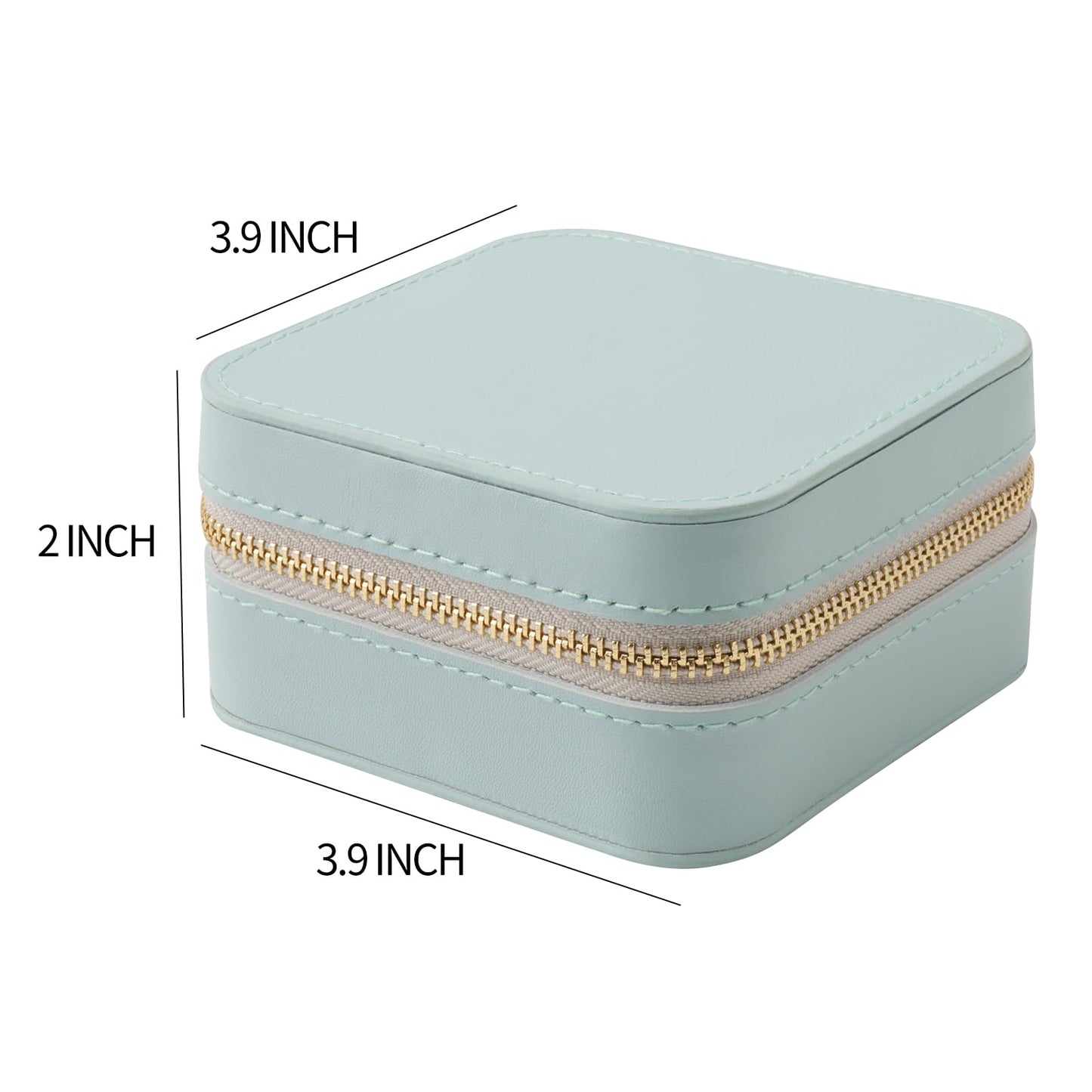 NGVRC Genuine Leather Travel Jewelry Case Organizer with Mirror for Women, Small Jewelry Box Portable Mini Jewelry Case for Earring, Ring, Necklace, Bracelet(Pink)