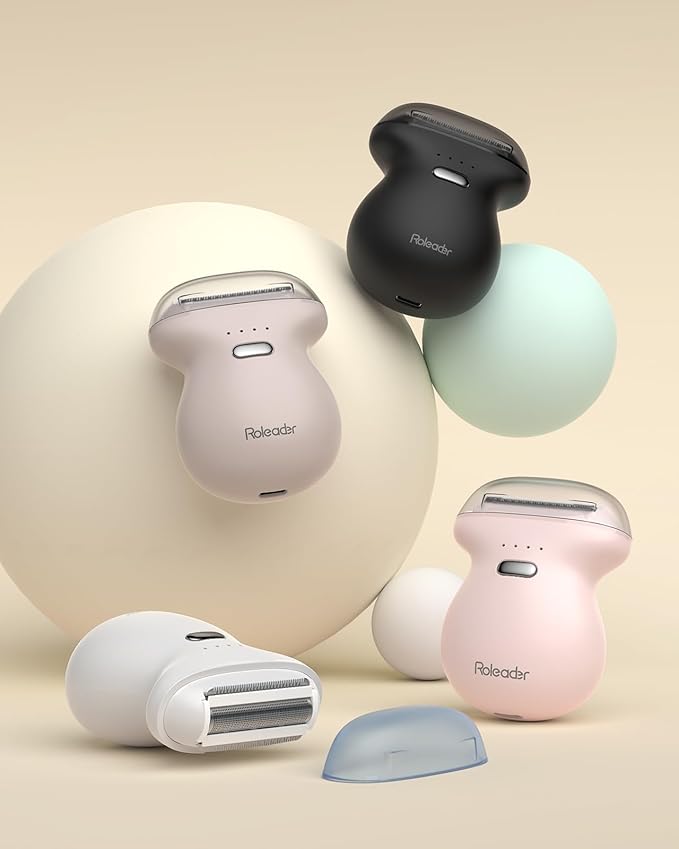 Mini Womens Electric Shaver Travel-Sized Body Hair Trimmer, Palm-Perfect Hair Removal Razor with LED Display, Waterproof Wet/Dry Use Type-C Charging, On-The-Go Pink