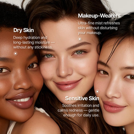 LULUBEU Triple Active Mist, Korean Skincare Glow Spray Serum, Hydrating All-in-One Face Treatment for Radiant, Dewy Skin, Lightweight Daily Routine Care with NK Cell Technology