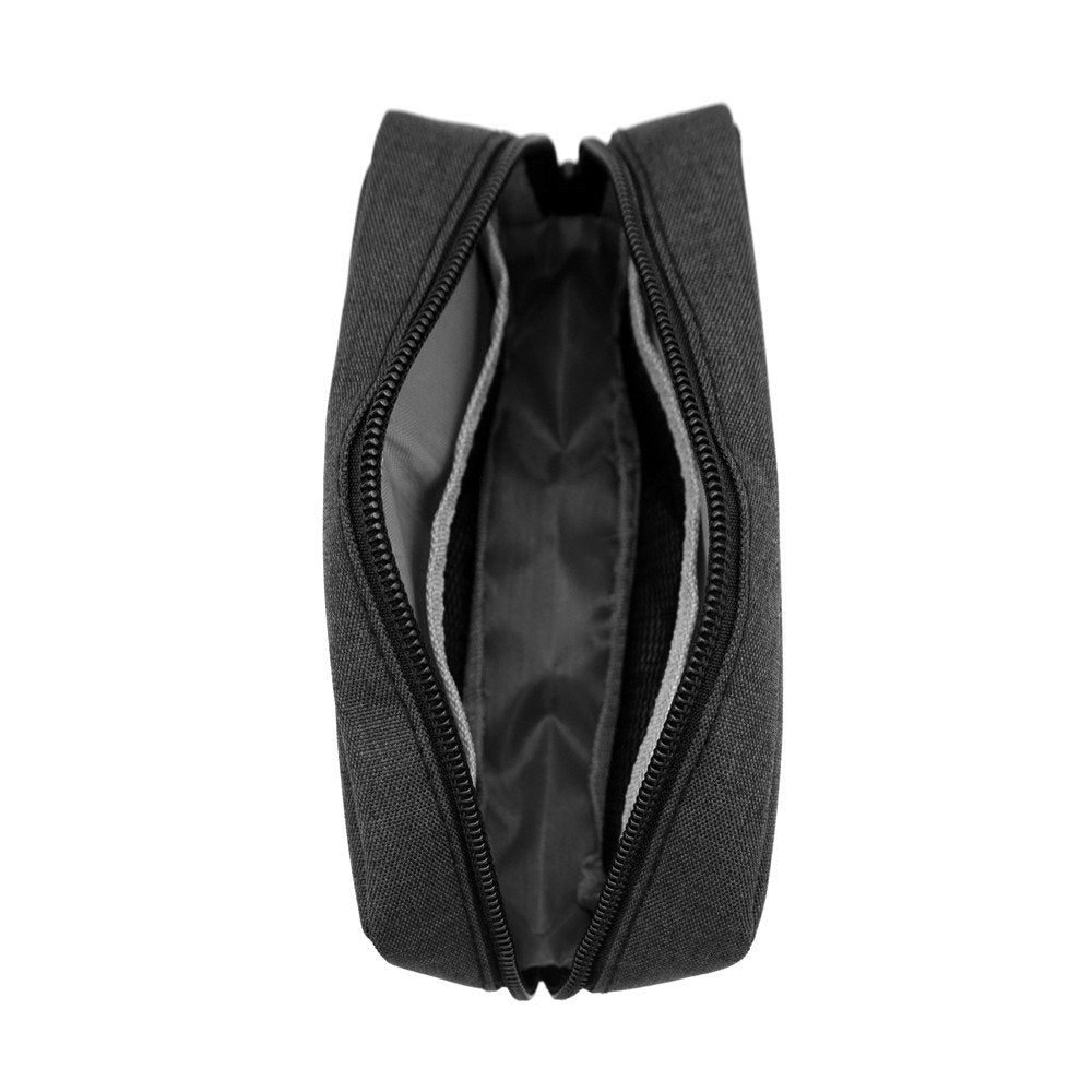 ERCRYSTO Universal Electronics/Accessories Soft Carrying Case Bag, Durable & Light-weight,Suitable for Out-going, Business, Travel and Cosmetics Kit (Small-Black)