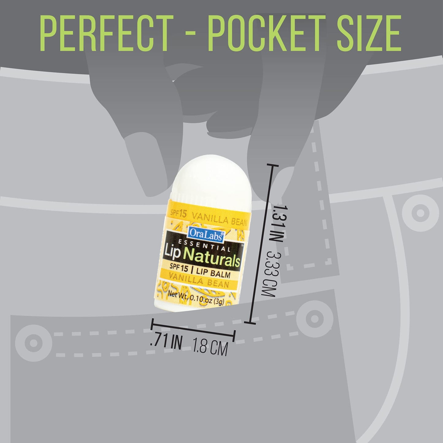 Lip Naturals Assorted Mini Lip Balms with Sunscreen (SPF-15) & Keychain - 12 Count, 3 Flavors: Tea Tree Mint, Vanilla Bean, Bing Cherry (0.10oz/3g Each) - Made in USA