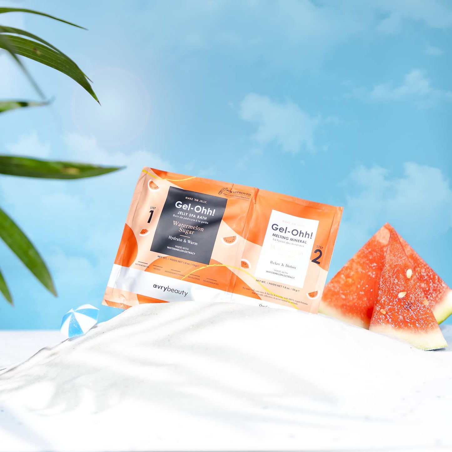 AVRYBEAUTY Gel-Ohh Pedicure- Watermelon Sugar, Watermelon Scented, Jelly Pedicure, Melting Minerals, Salon Services, Pedicure, Salon Pedi, Relaxtion, Heat Therapy, Foot Care