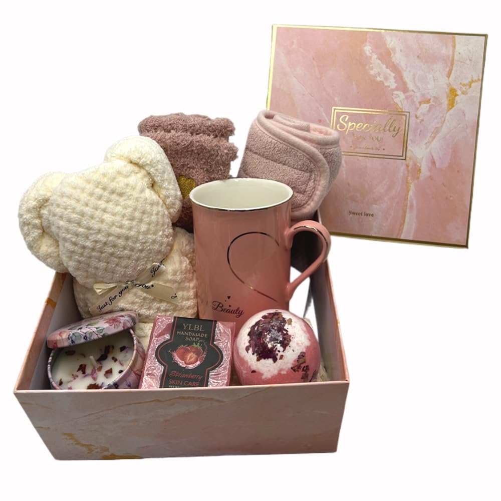 BEECO GIF2U Spa Gift Baskets for Women,Luxury Self Care Gifts for Mom,Get Well Soon Gifts for Friend,Thank You Relaxing Box Gifts for Women 20th,30th,40th,50th,60th 70th 75th Birthday,Anniversary