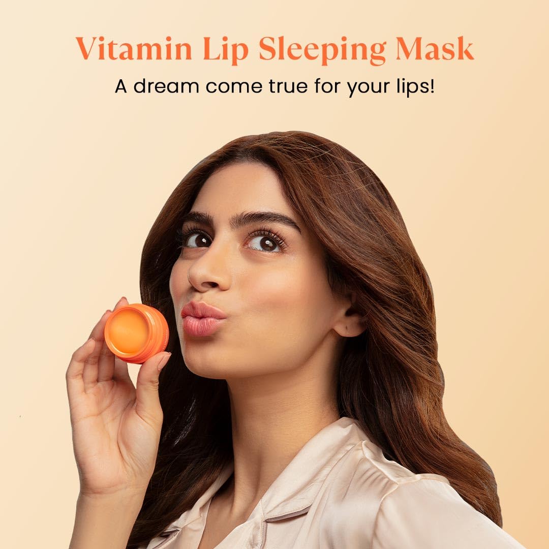 The Face Shop Vitamin C Lip Sleeping Mask - Smooths & Softens Dry Lips - Hydrating Lip Mask, Lip Balm, Lip Treatment, Lip Moisturizer - Overnight Lip Care for Lush Lips - Korean Skin Care