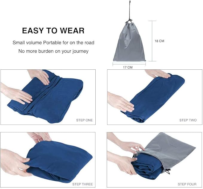 ZIQIAN Inflatable Travel Foot Rest Pillow Portable Adjustable Three Layers Height Foot Stool for Airplanes, Cars, Home, Trains, Office to Lay Down or Sleep on Long Flights with Pump(Blue 1PACK)