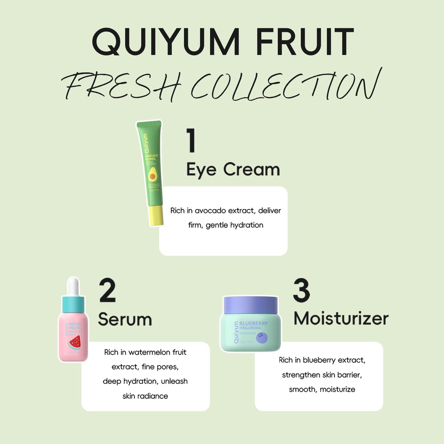 Skin Care Set, Fruit Women Beauty Gift Sets, Skincare Kit with Serum, Eye Cream, Face Cream Travel Kit for Women Wife Mother Teens Girls, TSA-friendly Sizes Birthday Gift 3pcs