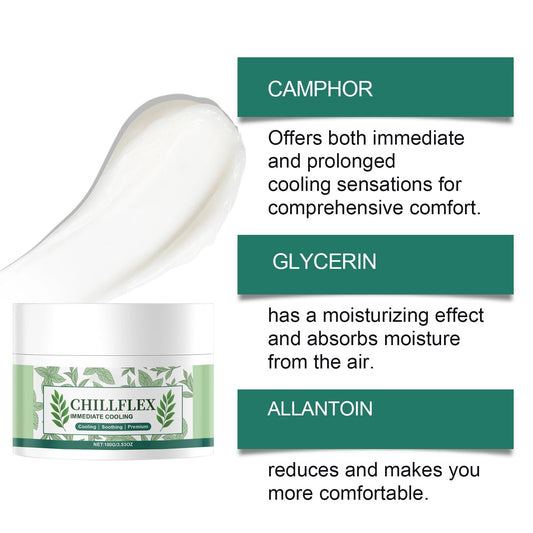 Chillflex Instant Cooling Relief Cream,Soothing Cooling Gel for Skin, Non-Greasy Formula, Perfect For After Sun Care & Daily Refreshment (2 Packs)