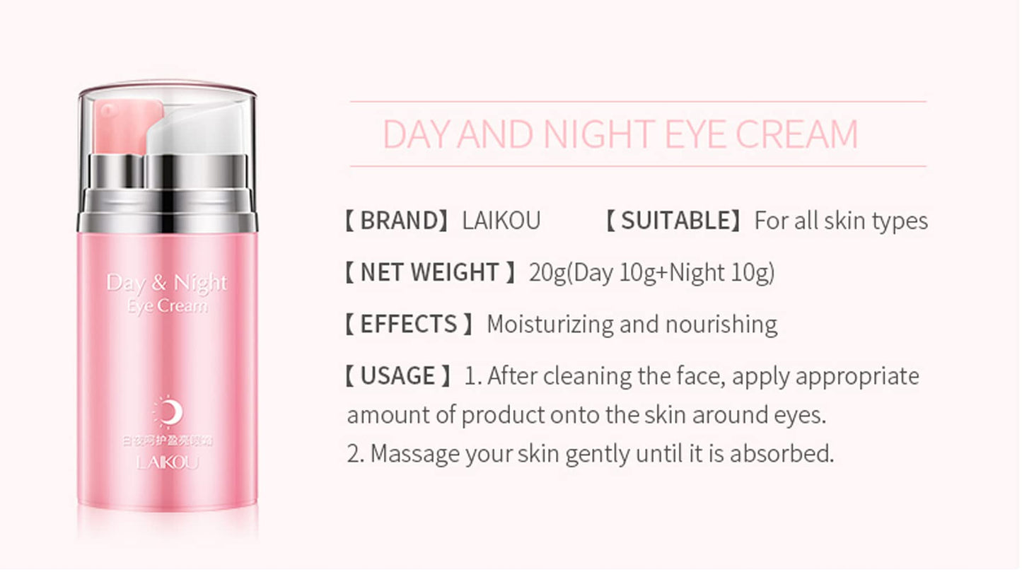 Rose Essential Oil Day and Night Eye Cream, Eye Cream for Dark Circles & Puffiness, Moisturizing Hydrating Fade Fine Lines Eye Bags Removal Dark Circles Firming Eye Skin For Women, Gift for Travel