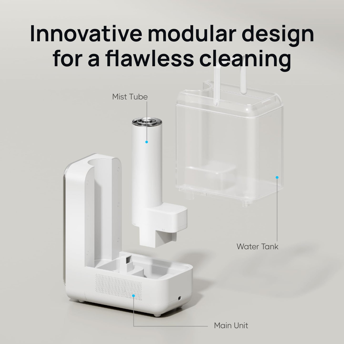 Dreo Humidifiers for Bedroom, Top-filled Smart Quiet Cool Mist Humidifier for Large Room, 50 Hours Runtime for Home, Indoor Plants, Oil Diffuser & Nightlight for Baby Nusery, 5L, with Alexa/Google