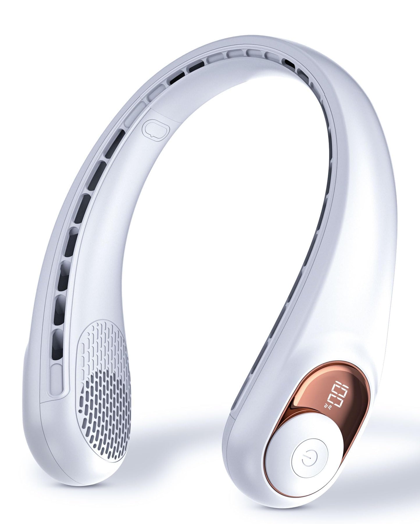 Neck Fan, Personal Fan with LED Display, USB-C Rechargeable, 4000mAh-Battery, 3-Speed Adjustment & Whisper-Quiet Operation, Perfect for Home, Travel, Sports