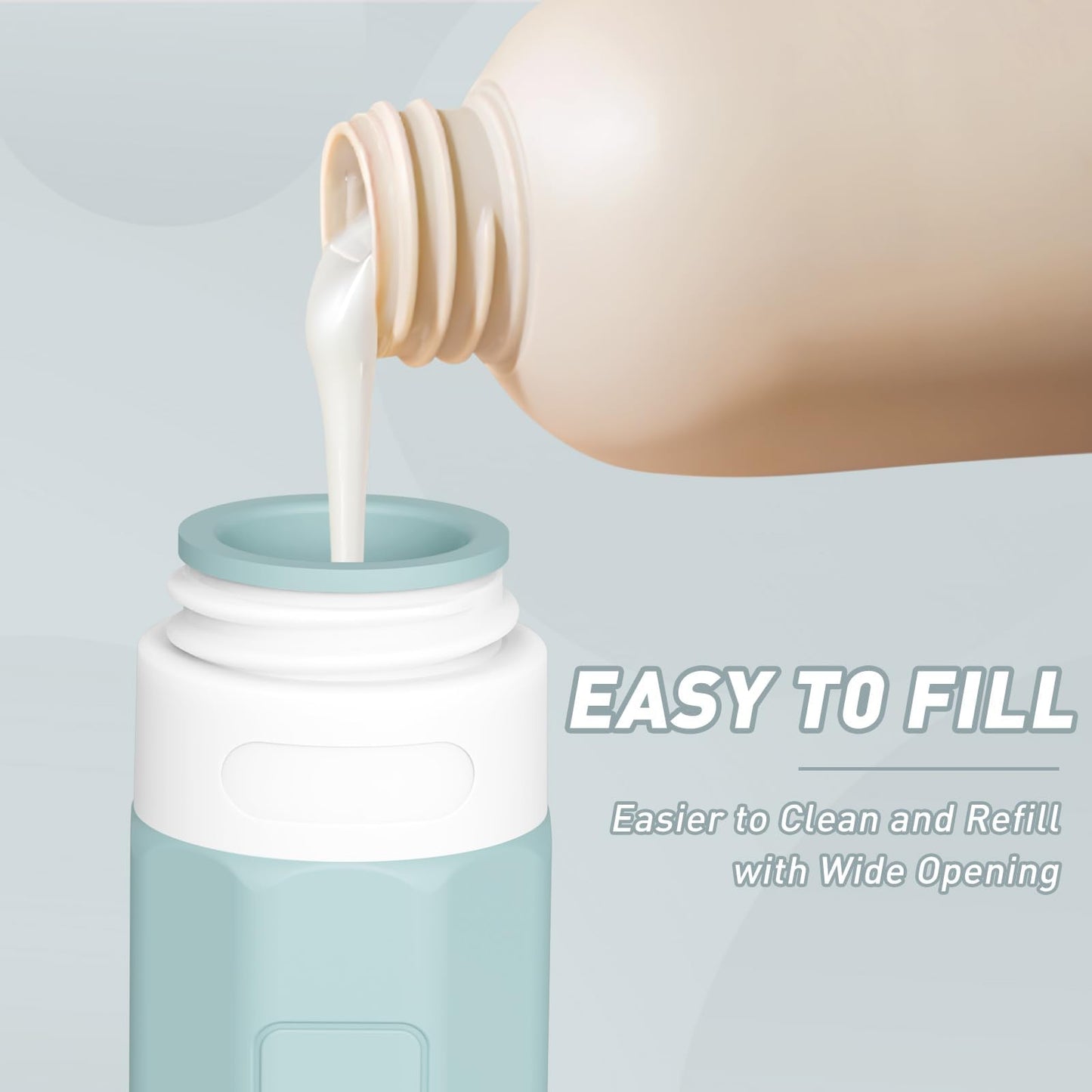 Redfly Travel Bottles for Toiletries, Tsa Approved 3oz Travel Size Containers, Leak Proof Silicone Squeezable Containers for Toiletries, BPA Free Refillable Essentials for Shampoo Conditioner Gray