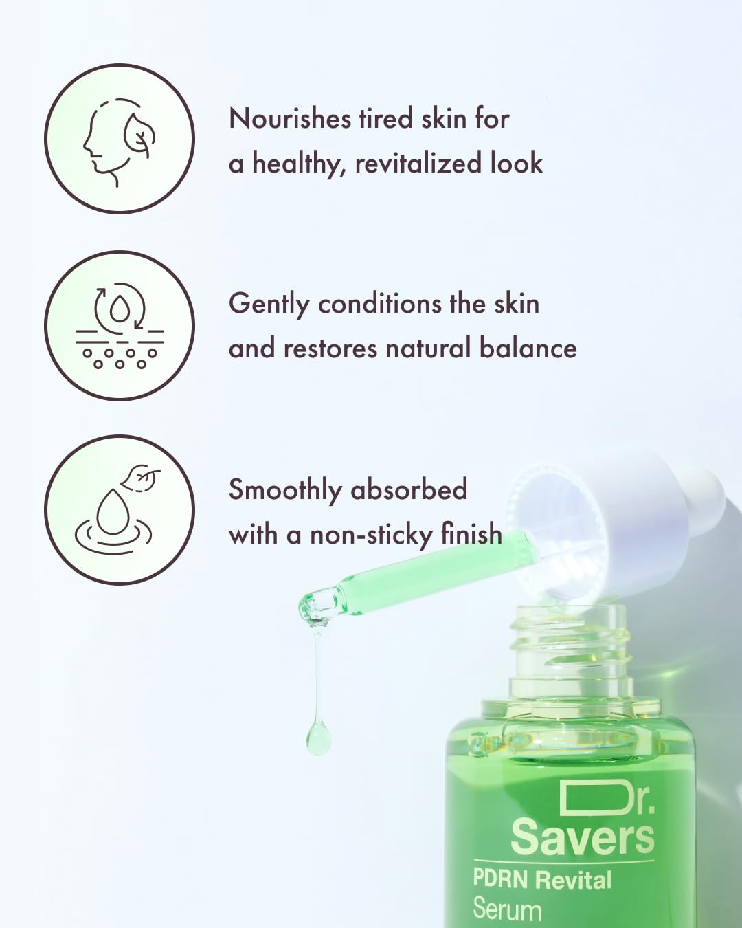 IT’S SKIN Dr.Savers PDRN Revital Serum 1.01 fl.oz, Hydrating and Rejuvenation Face Serum with PDRN and Plant Based Complex, Skin Barrier Support and Lightweight, Sensitive Skin, Korean Skincare