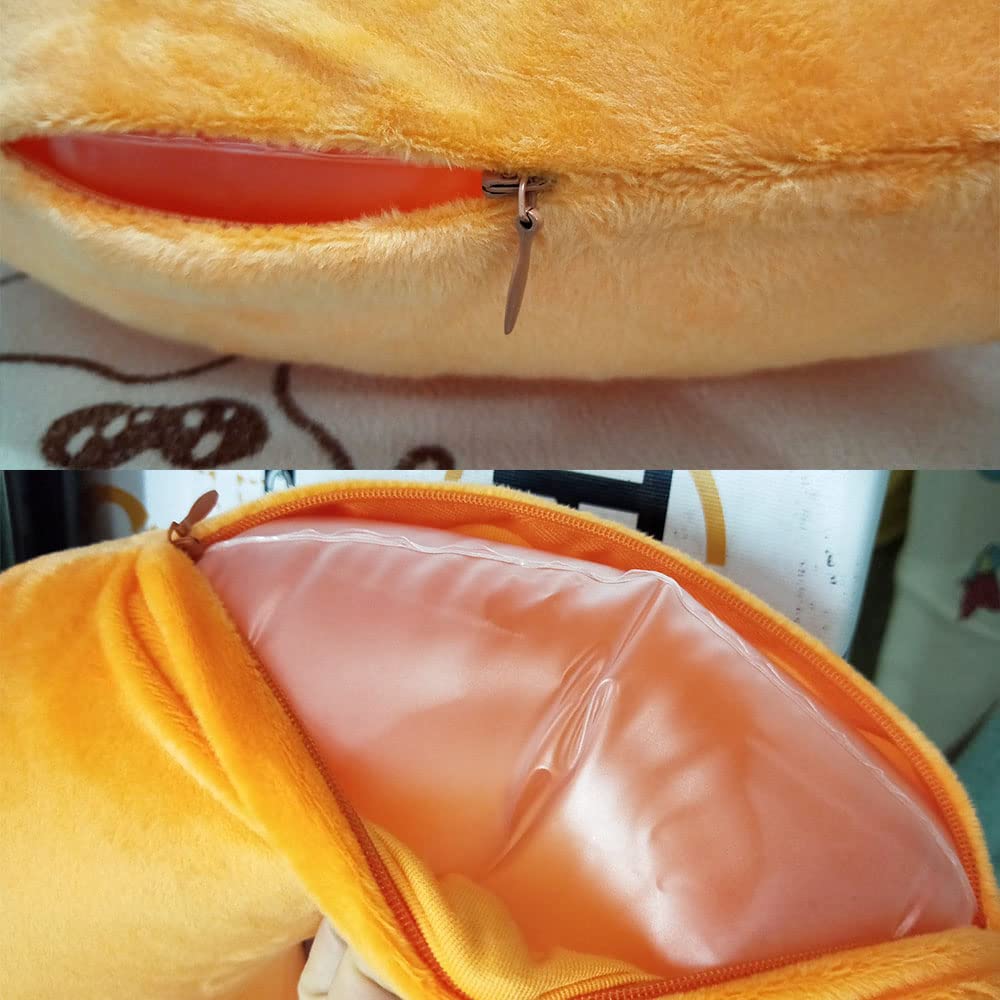 MXJZW 2Pack Inflatable Neck Pillows with Washable Crystal Velvet Cover Ultralight Travel Pillow for Airplane, Car, Office U-Shaped Ergonomic Support(Orange Red Royal Blue)