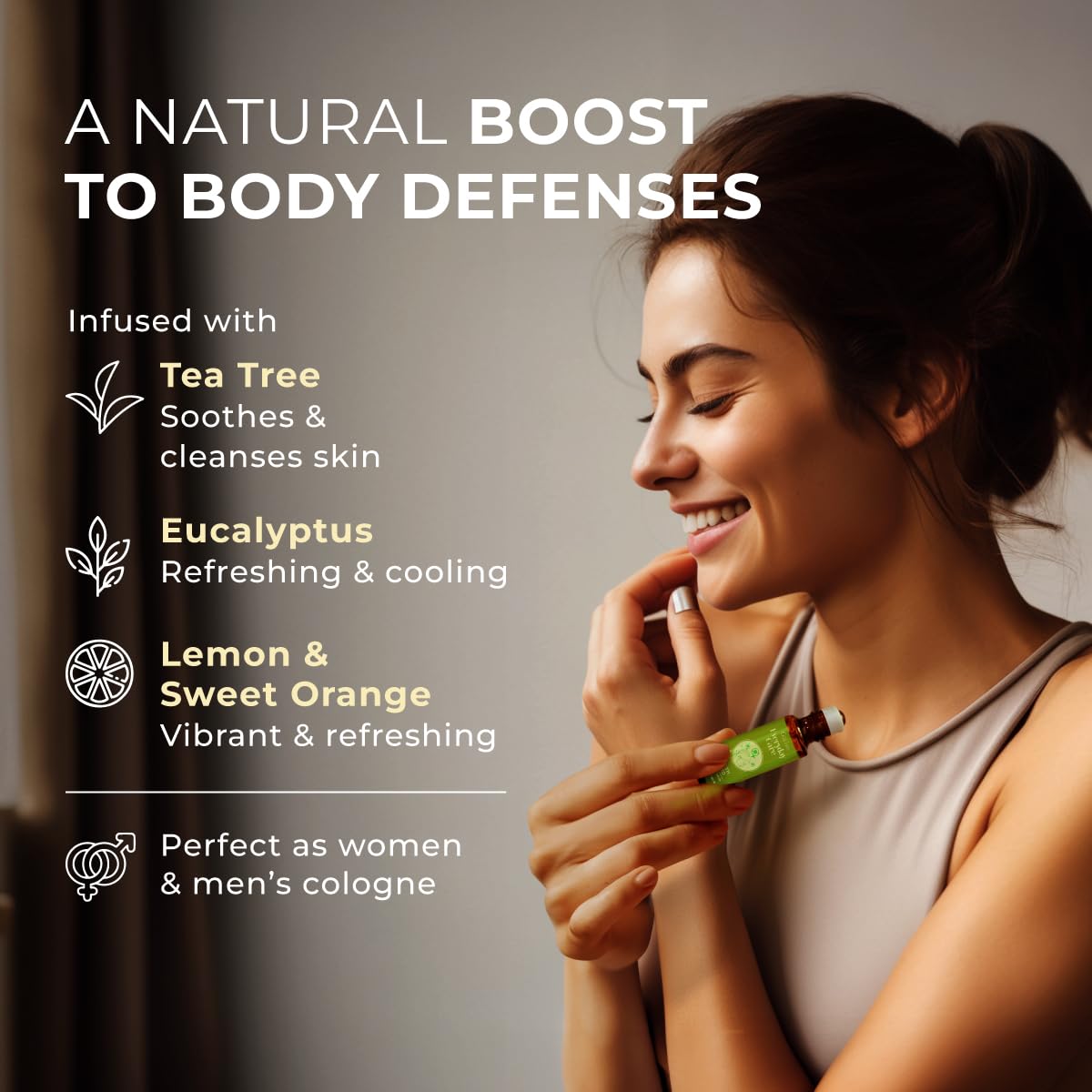 Gya Labs Health Guard Essential Oil Roll on - Protective On Guard Essential Oil Roller - 100% Pure Natural, Aromatherapy Blend with Tea Tree & Eucalyptus, Travel Size (0.34 Fl Oz)