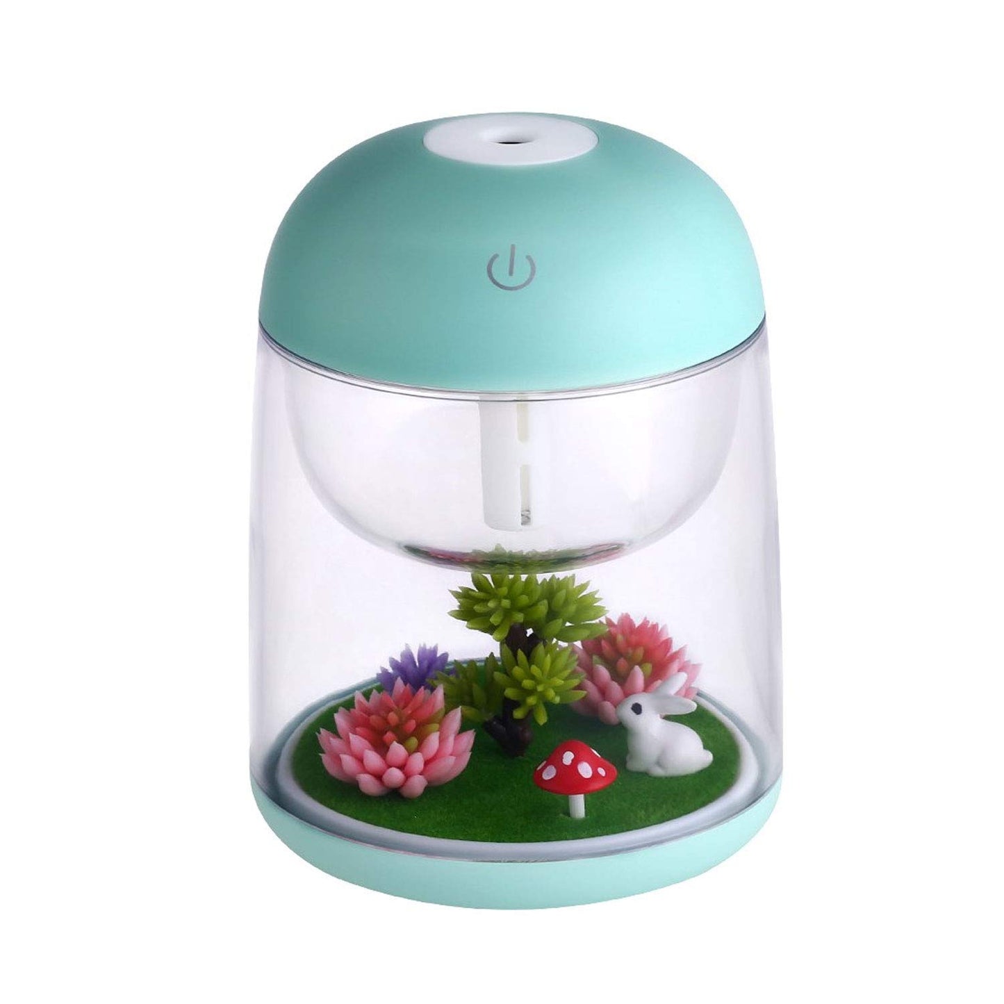 AEKAN Micro Landscape Humidifier with Changing Led Light,Adjustable Mist Mode, Waterless Auto Shut-off,for Bedroom,Office,Car (green)