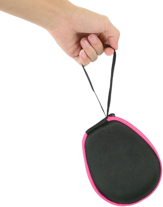 co2CREA Hard Case for SHOKZ New OpenRun Pro 2/1, OpenRun, OpenMove, OpenSwim Pro, OpenSwim, Compatible with All SHOKZ Open-Ear Bone Conduction Sport Headphones, Black Case + Pink Zipper