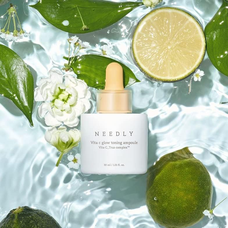 NEEDLY | Vita C Glow Toning Ampoule | Lightweight Brightening Ampoule with Vita C Complex | For Tone Improvement and Moisturizing