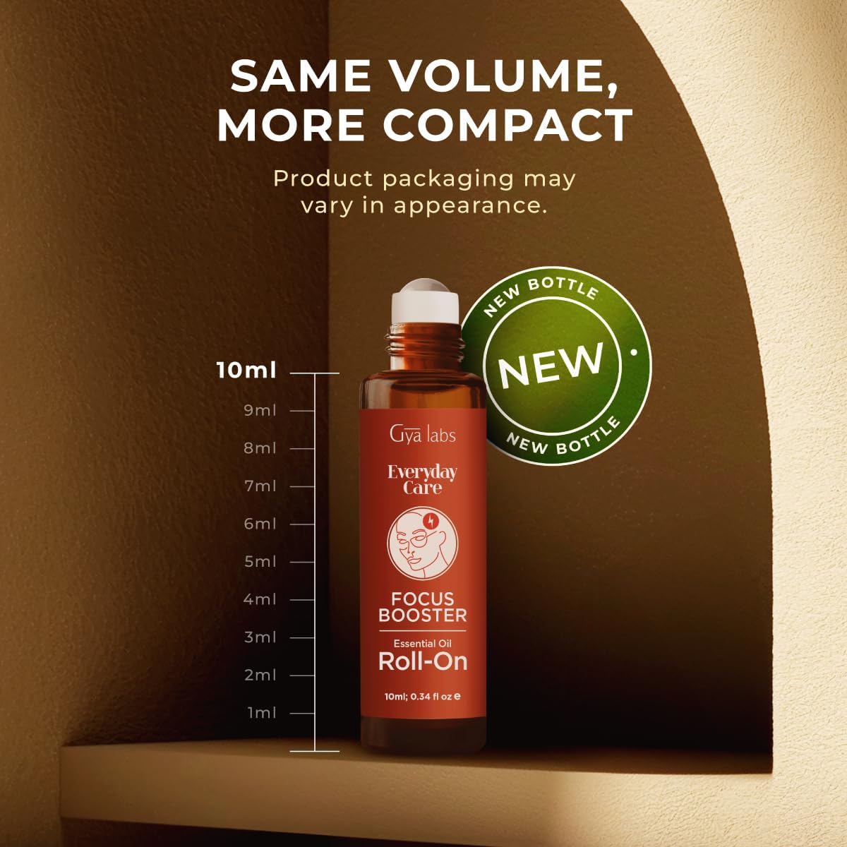 Gya Labs Focus Booster Essential Oil Roll on - Supports Sustained Sense of Focus for Studies & Tasks - 100% Pure Natural Aromatherapy Oil Roller, Geranium & Eucalyptus Blend, Travel Size (0.34 Fl Oz)