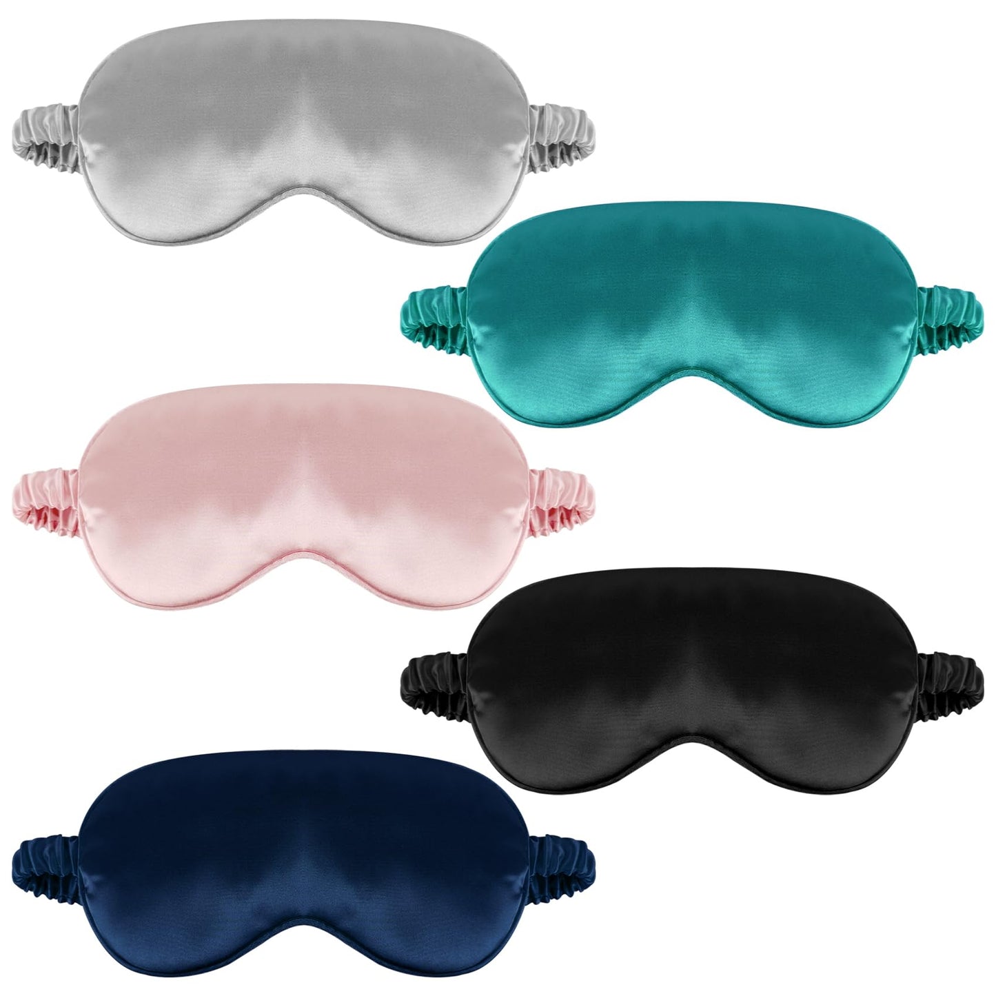 1 Pack Sleep Mask, Silk Eye Mask with Elastic Strap, Breathable Eye Mask for Sleeping,Travel, Girls, Women, Men (Pink)