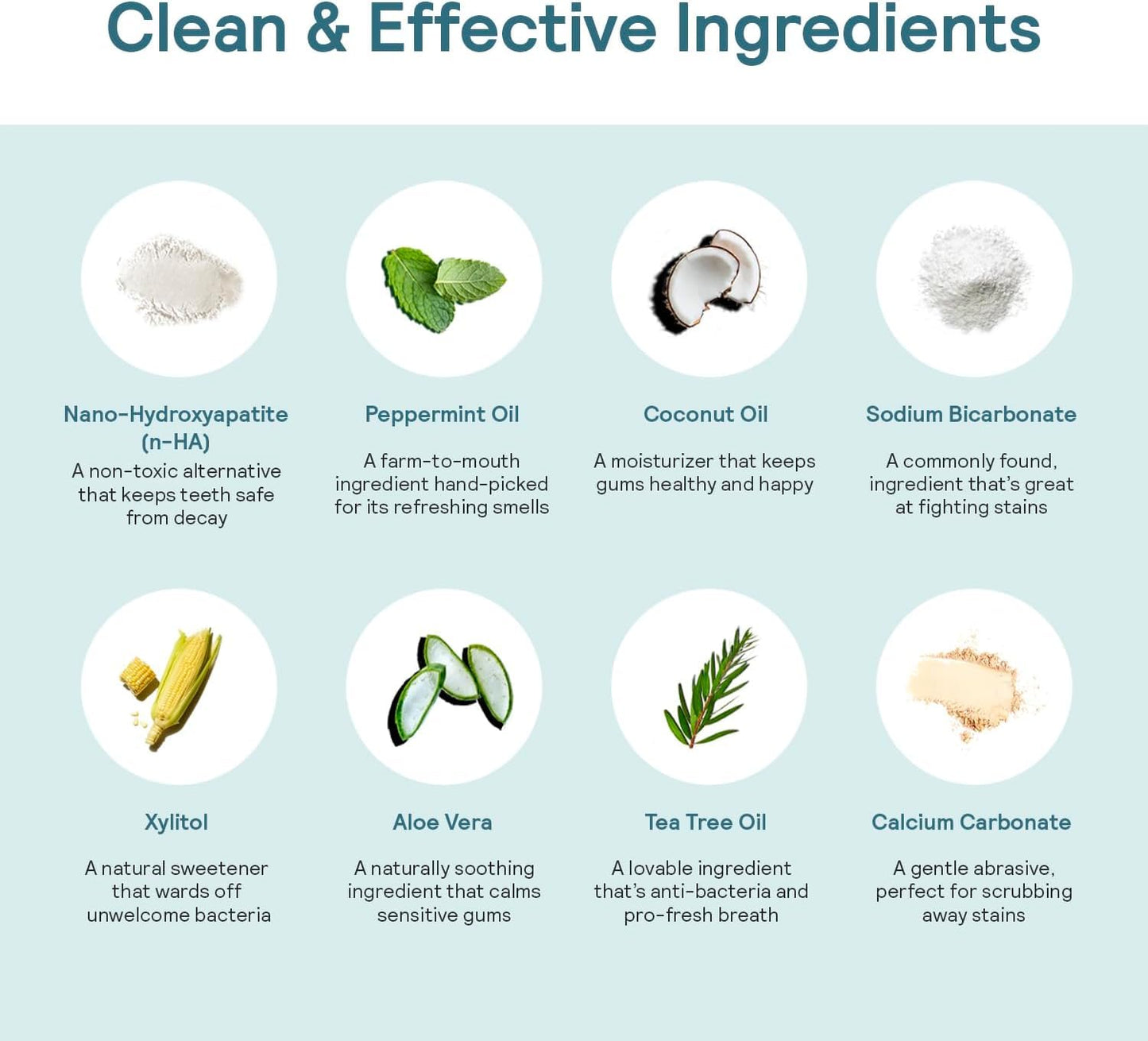 HUPPY Toothpaste Tablets, Nano Hydroxyapatite - Natural Whitening, Fluoride Free and Remineralizing - Travel Tabs, Charcoal Flavor, 62 Count